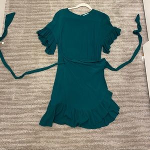 Karlie green wrap dress